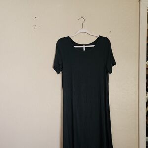 Comfy Dark Green Midi Dress